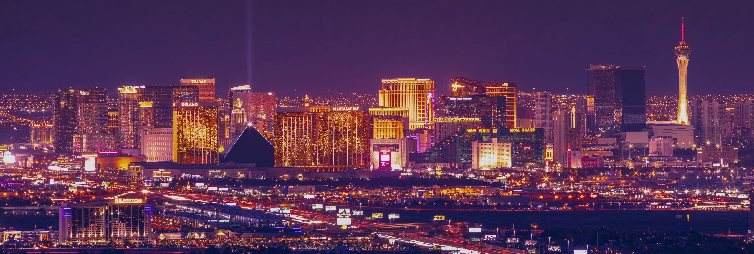 Las Vegas skyline at night