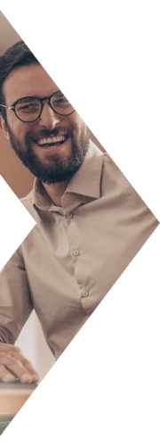 A smiling man with glasses and a beard, cropped to highlight the Textkernel brand.